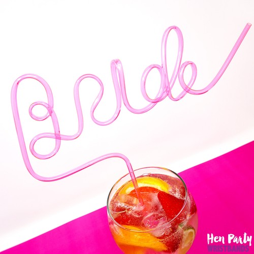 Bride hen party - party, straw