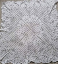 Vintage Large white hand knitted lace  Baby/ Christening/ Evening/ Bridal Shawl