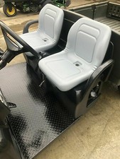 TORO WORKMAN REPLACEMENT SEATS x 2 UTILITY VEHICLE MD HD GREY PVC XB180 STYLE
