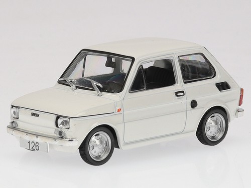 Fiat 126 1972 - white, diecast