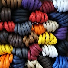 4.5/5mm Thick Round Cotton Waxed Boot Laces - Lengths 90 to 240 cm