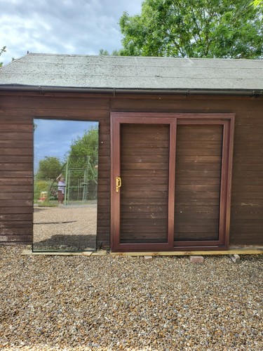 Upvc patio sliding doors brown - sliding,