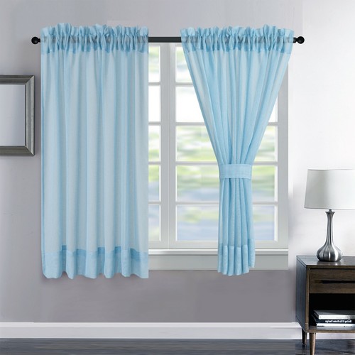Pair linen net sheer - of,