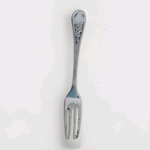 Silver plated fork - silver,