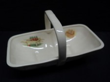 Aynsley Edwardian Kitchen Garden Rectangular Handled 6 inch Ceramic Basket