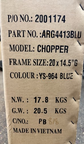 Raleigh chopper mk3 blue - raleigh,