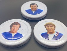 Rare Vintage 1970's BANKS BELL OSGOOD England Football Jam Jar Lids Memorabilia