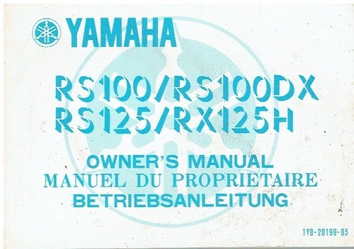 Yamaha rs100 rs100dx - rs100dx, rs125
