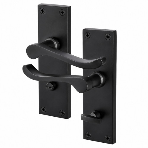 Matte black internal door - black,