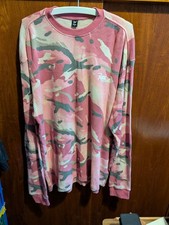 Patta Pink Camo Waffle Long sleeved Mens long sleeved t shirt jumper XL ptp 26