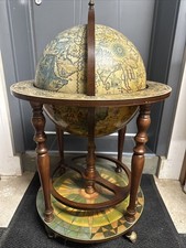 Vintage Wooden Swivel Globe