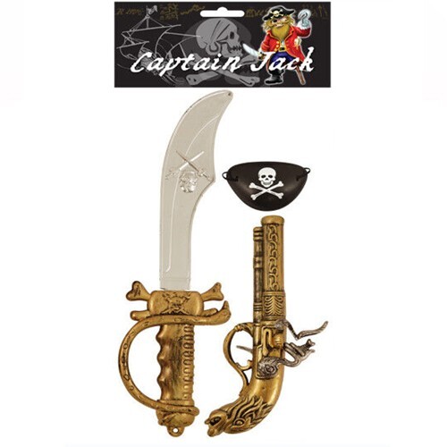 3pc pirate costume - costume, gun