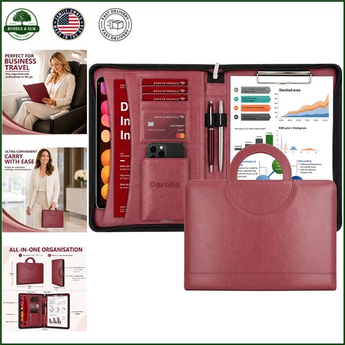 Handmade leather portfolio - ,