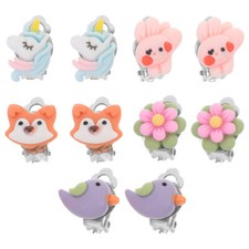  5 Pairs Clip On Earrings Magnetic Children's Girl for Kids Jewelry