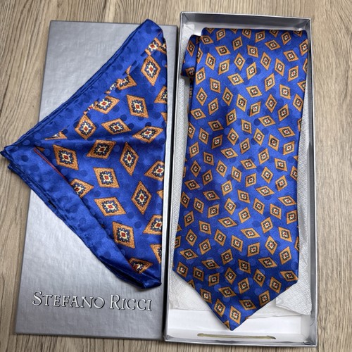 Stefano ricci blue - blue, patterned