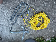 3.2KG grapnel  boat anchor kit 5m 6mm chain 200ft 8mm rope  6 rope colours avail