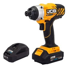 JCB Impact Driver Cordless 18V 150Nm Keyless 2.0Ah Li-ion Battery & Charger