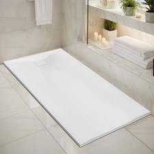 Shower Tray Slate Effect White
