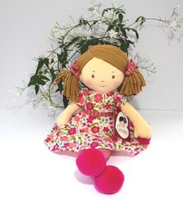 Personalised Rag Doll Katy 40cm Bonikka Embroidered Name Baby Girl Toddler Gift