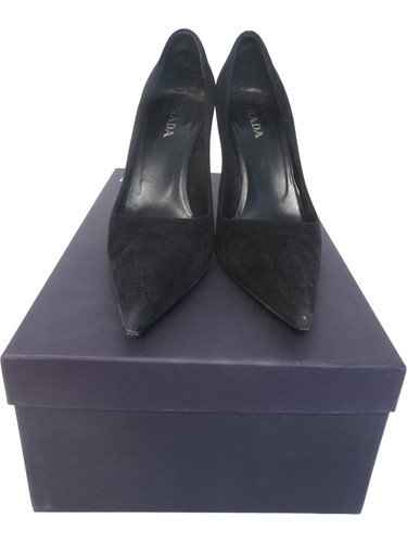 Prada gemini heels suede - prada,