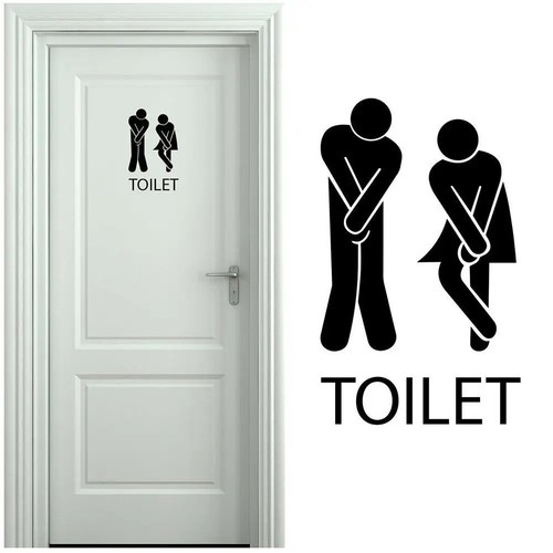 Funny toilet entrance sign - toilet,