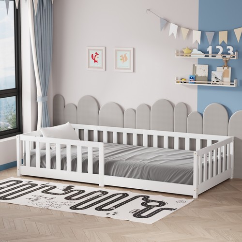 Junior wooden floor bed - wooden,