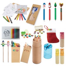 COLOURING PENCIL SETS 1 - 100 Pack Kids Party Bags Christmas Stocking Filler UK
