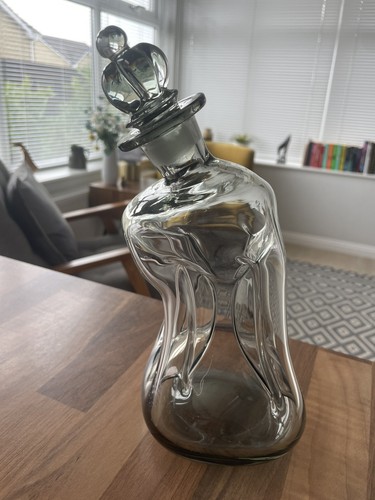 Holmegaard glass decanter - glass, grey