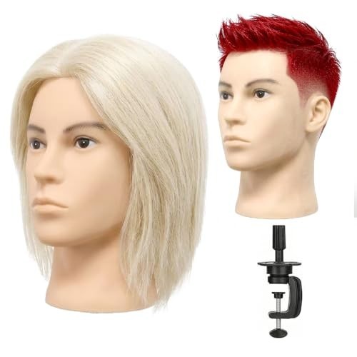 Real human hair male mannequin - human,