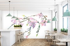 3D Peach Blossom B576 Wallpaper Wall Mural Self-adhesive Anne Doyle Amy