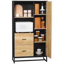 HOMCOM Kitchen Storage Cabinet, Pantry Cupboard with Shelves, Drawers