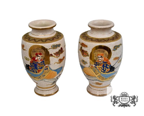 Antique pair japanese satsuma - antique,