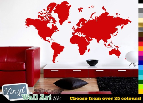 World map vinyl wall - map,