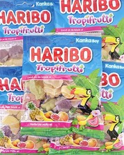 HARIBO TROPIFRUTTI HALAL JELLIES. HALAL. 10 PACKS.10x80g.BEST BEFORE 10/02/2026