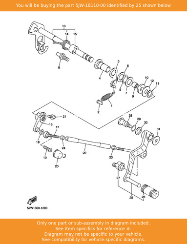 Yamaha shift pedal assy - yamaha,