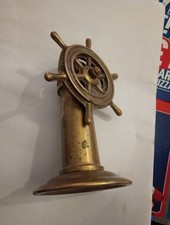 Antique Brass Ship Wheel /