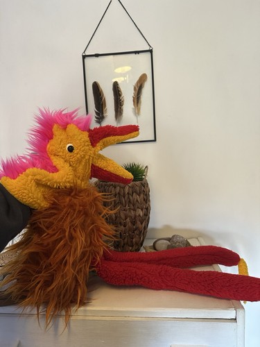 Vintage handmade emu puppet - emu,