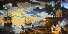"Port" Printed Needlepoint Tapestry  Canvas Collection D'art 13978