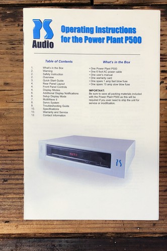 Audio p500 power plant - p500,