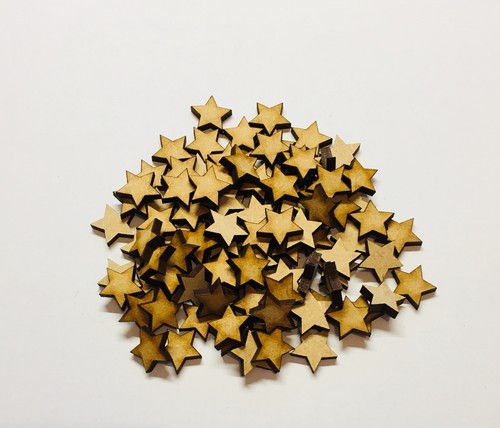 Wooden mdf 100 star shape - star, size