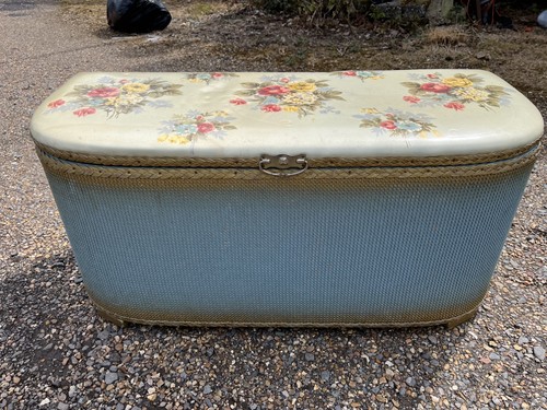 Vintage ottoman storage chest - storage,