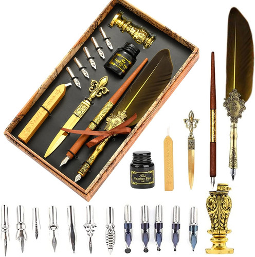 Joyeee real feather quill - real,