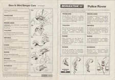 Scalextric Car Service Sheet