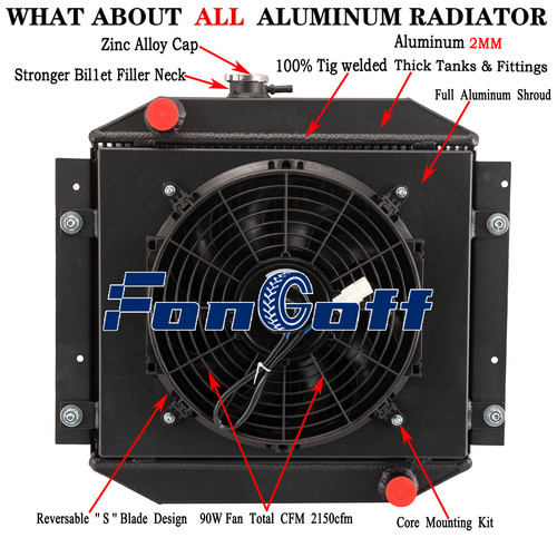 Rows radiator shroud - radiator,