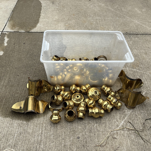 Lot solid brass - solid, parts