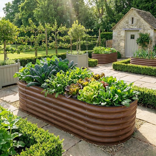 Metal garden raised bed - metal,