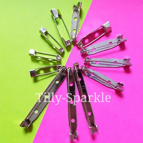 Brooch backs silver tone - brooch,