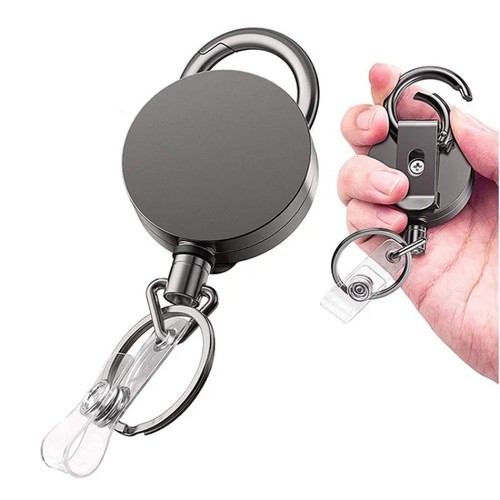 Metal card key ring - key, clip