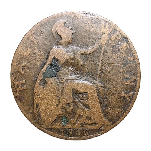 1916 half penny - uk,