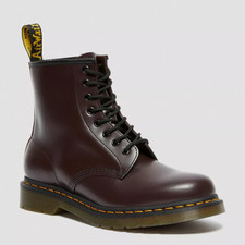 DR. MARTENS 1460 SMOOTH LEATHER LACE UP BOOTS, BURGUNDY, 27277626,SIZE 10UK,EU45